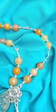 Load image into Gallery viewer, Yellow Jade Crystal Medugorje Peace Chaplet