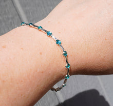 Load image into Gallery viewer, European Crystal and Sterling Silver Bracelet