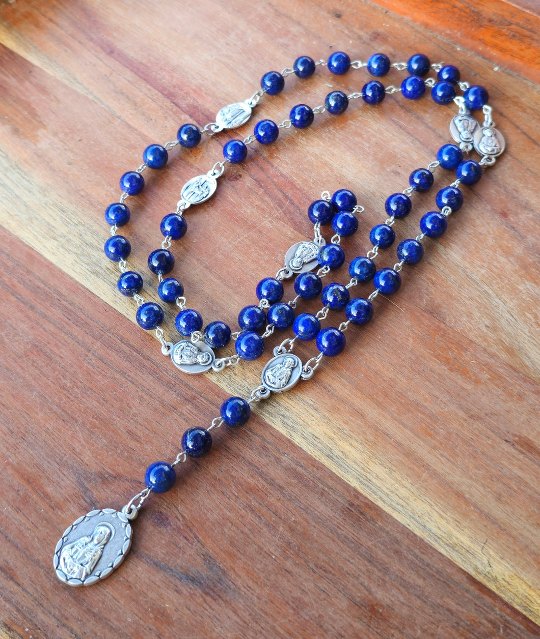 Lapis Lazuli Seven Sorrows of Mary Rosary