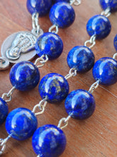 Load image into Gallery viewer, Lapis Lazuli Seven Sorrows of Mary Rosary
