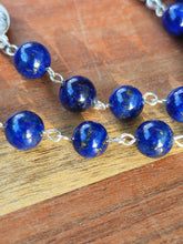 Load image into Gallery viewer, Lapis Lazuli Seven Sorrows of Mary Rosary
