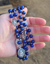 Load image into Gallery viewer, Lapis Lazuli Seven Sorrows of Mary Rosary
