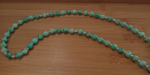 Our Lady of Guadalupe Rosary, Turquoise, Swarovski Crystals, and Sterling Silver