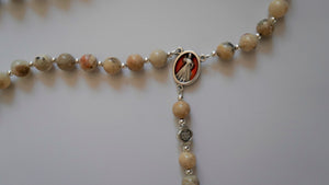 Divine Mercy Chaplet - Stone and Silver