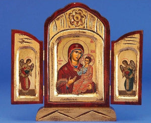 Authentic Greek/Byzantine Icon of the Virgin Mary the Healing Triptych