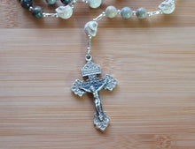 Load image into Gallery viewer, Momento Mori Rosary - Stone and Silver
