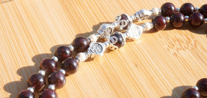 Red Garnet and Sterling Silver Divine Mercy Chaplet