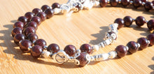 Load image into Gallery viewer, Red Garnet and Sterling Silver Divine Mercy Chaplet
