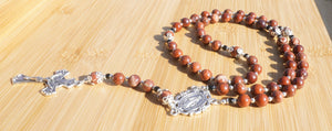 Red Jasper and Black Onyx Rosary