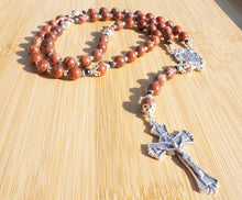 Load image into Gallery viewer, Red Jasper and Black Onyx Rosary
