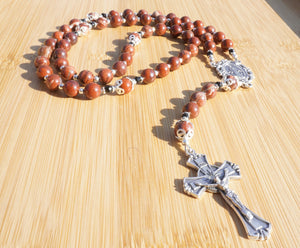 Red Jasper and Black Onyx Rosary