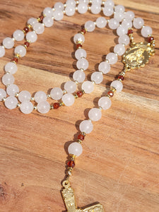 White Jade Pentecost Rosary