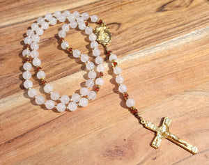 White Jade Pentecost Rosary